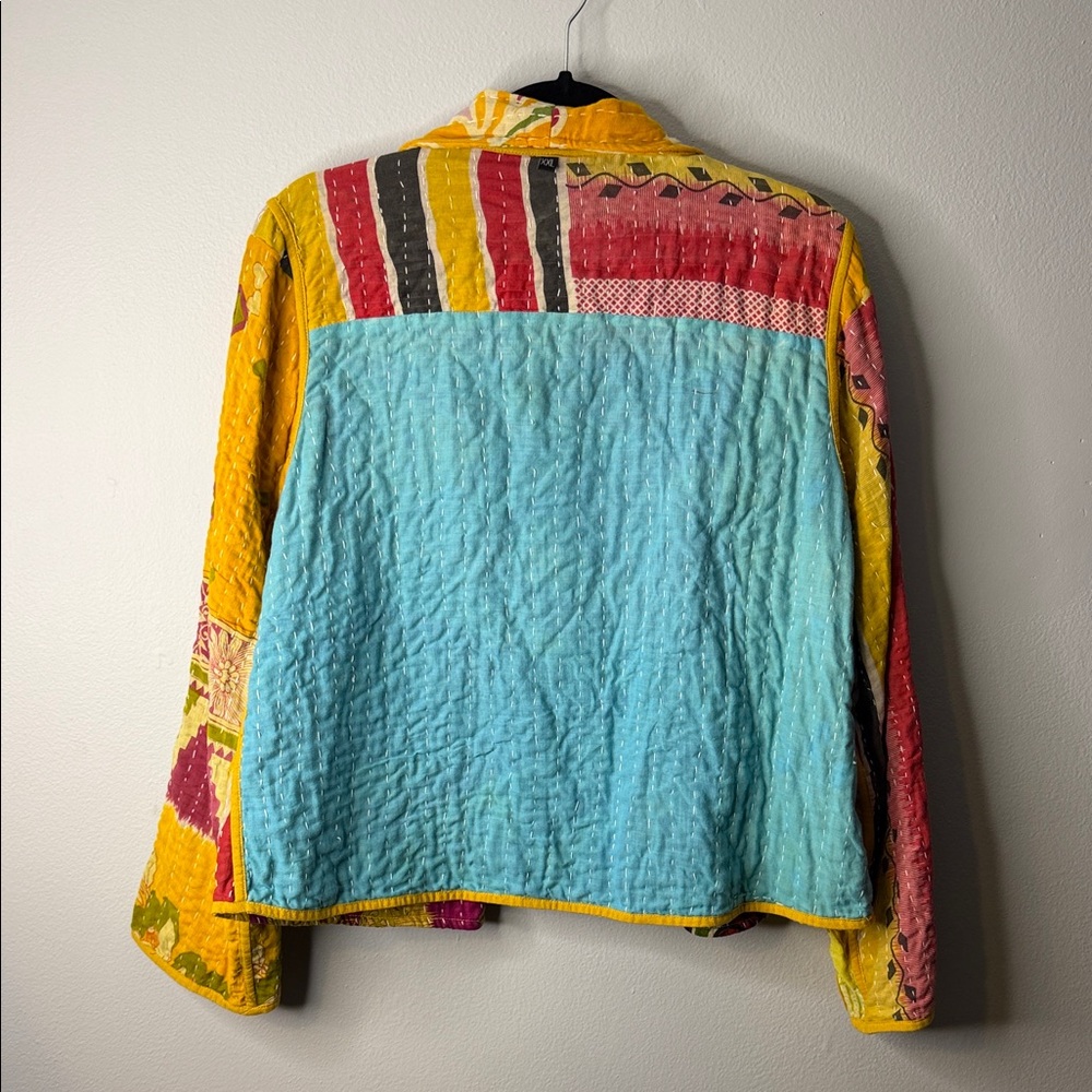 Colorful Patchwork Kantha Jacket - Picture 5 of 5